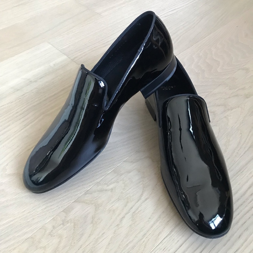 Saint Laurent Patent Leather Loafer Slipper Shoes